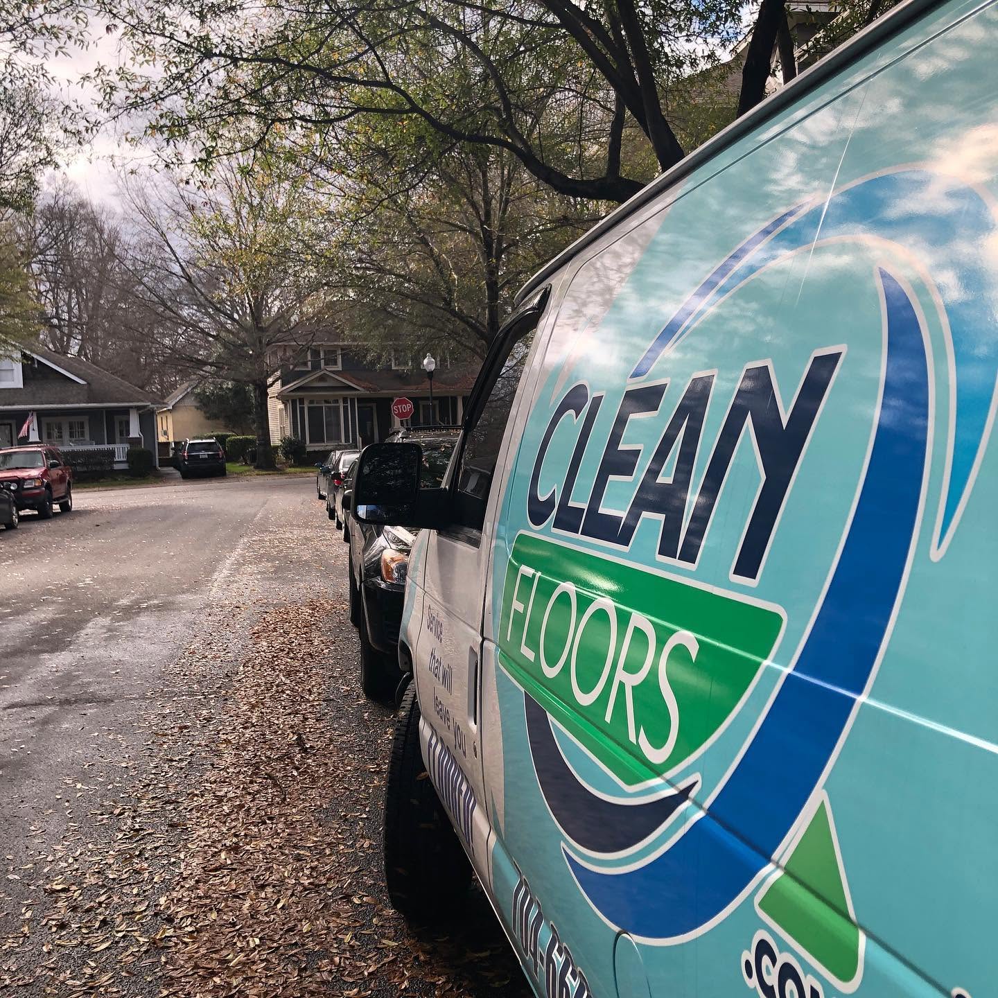 Clean Floors Carpet Care service van in Charlotte